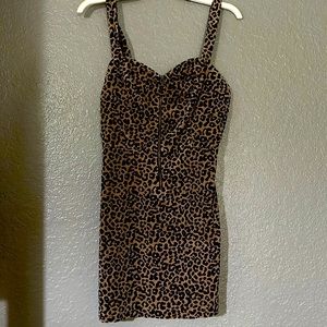 Sexy leopard mini dress